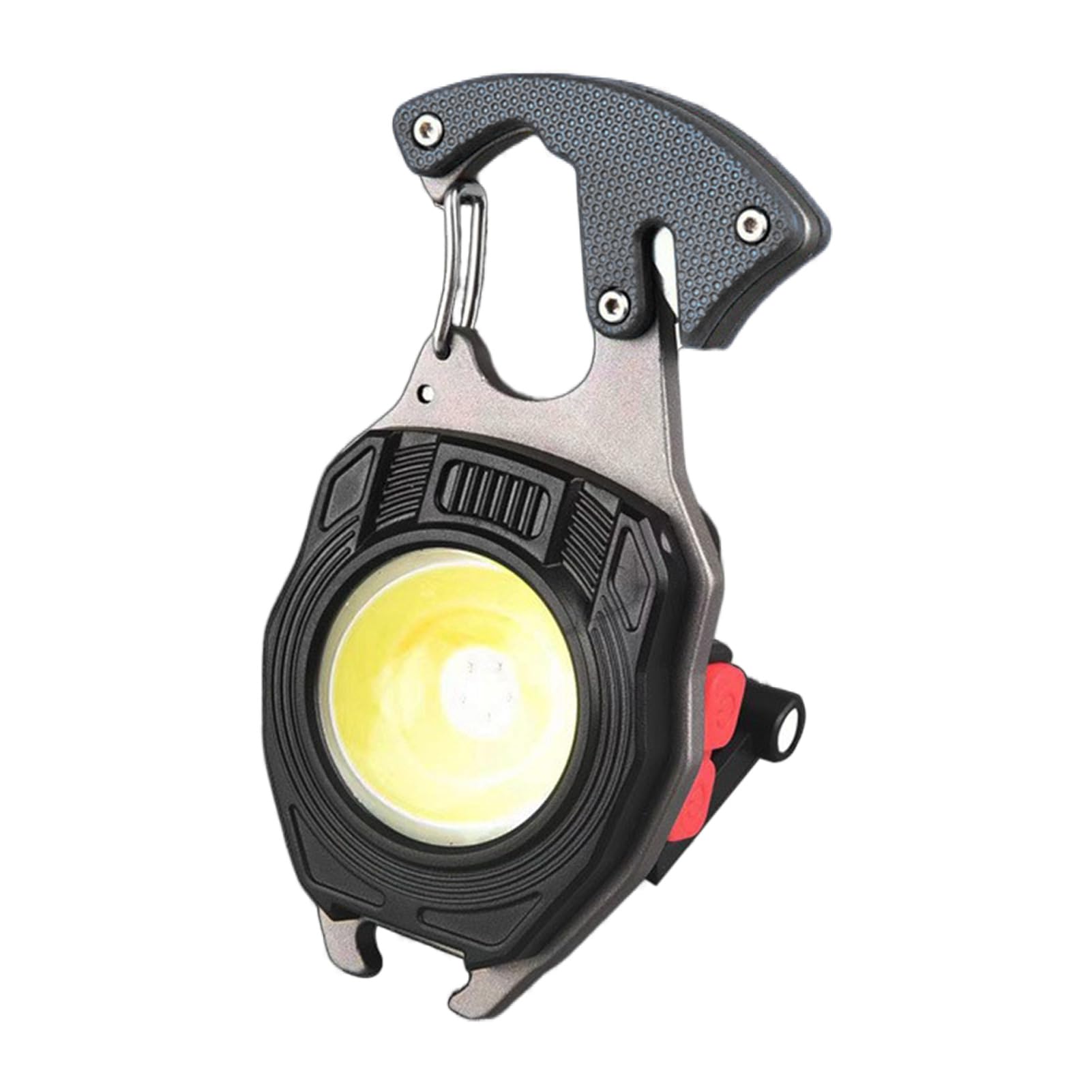 Pofluany Black Keychain Light Portable Keychain Flashlight Camping Light With Bottle Opener Window Hammer Compact Led Work Light Multifunctional Emergency Tool