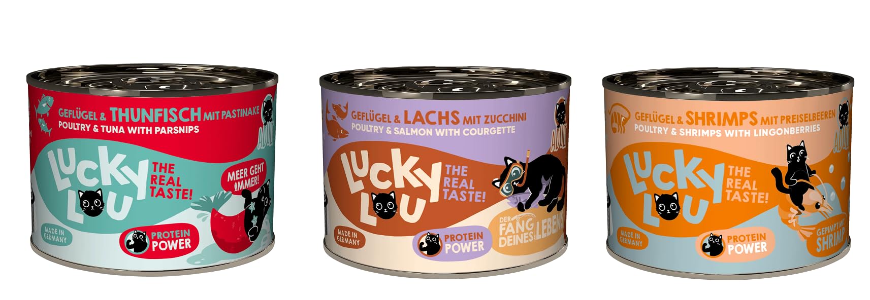 Lucky Lou 200 g Mix Paket Nr. 1 30 x 200g Katzenfutter nass 3 Sorten