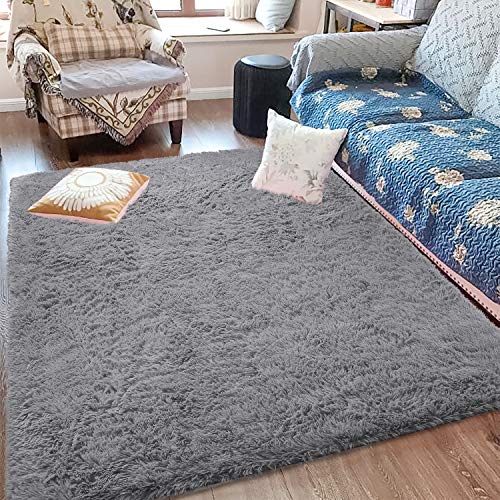 Fluffy Soft Kids Room Rug Baby Nursery Decor, Anti-Skid Large Fuzzy Shag Fur