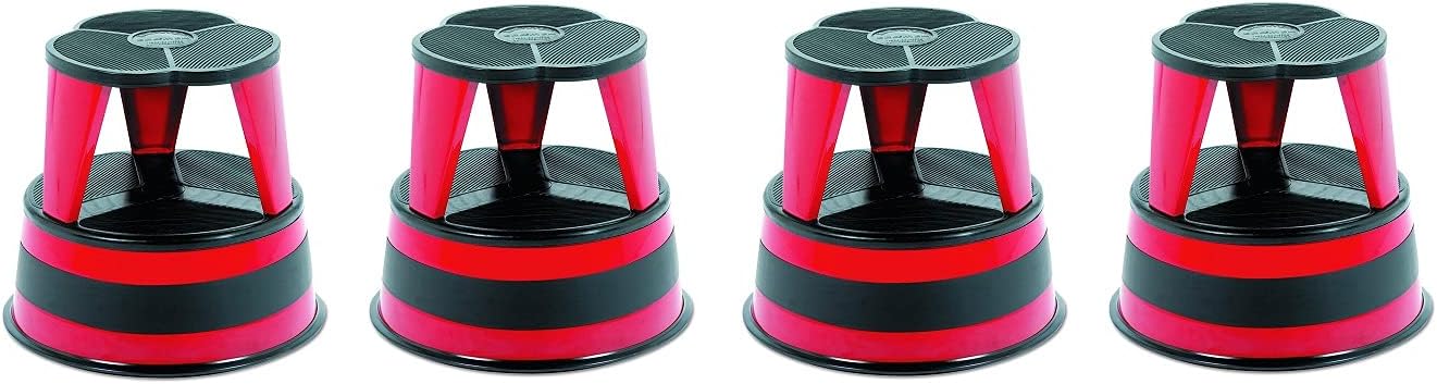 Cramer 100143 Kik-Step Steel Step Stool, 350 lb cap, 16" Diameter x 14 1/4" H, Red - - 