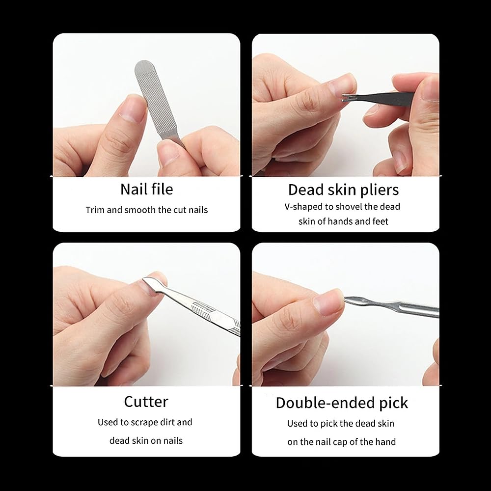 1PC 16 in 1 Stainless Steel Manicure Set Professional Nail Clipper Kit of Pedicure Tools Ingrown Toe Nail — view 7