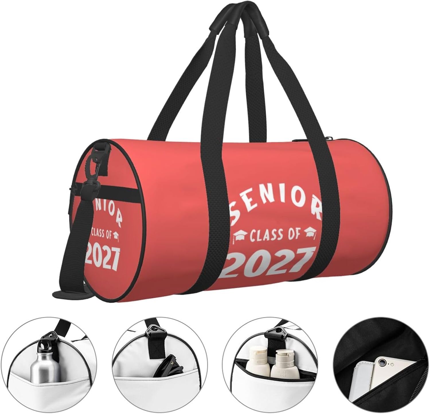 Senior Class Of 2027 Duffel Bag Gym Bag Travel Sports Tote Large Foldable Beach Swim Yoga2
