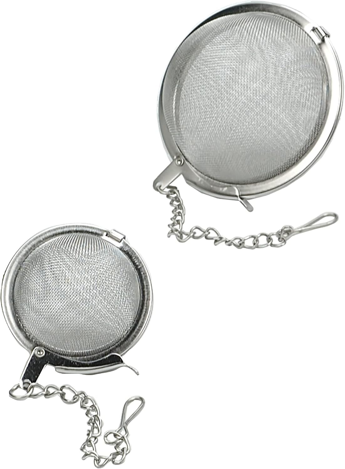 RSVP International Endurance Collection Mesh Loose Leaf Tea Strainer/Infuser Ball, 18/8 Stainless Steel and Dishwasher Safe, 2.62" Diameter