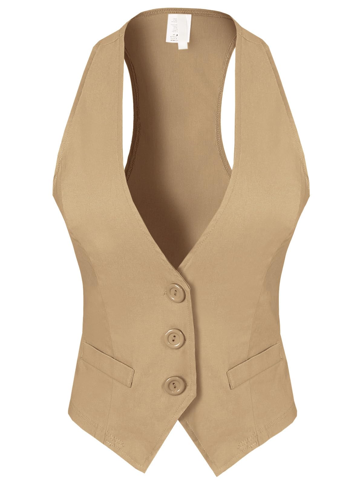Design by Olivia Women's Dressy Casual Versatile Racerback Vest Tuxedo Suit Waistcoat