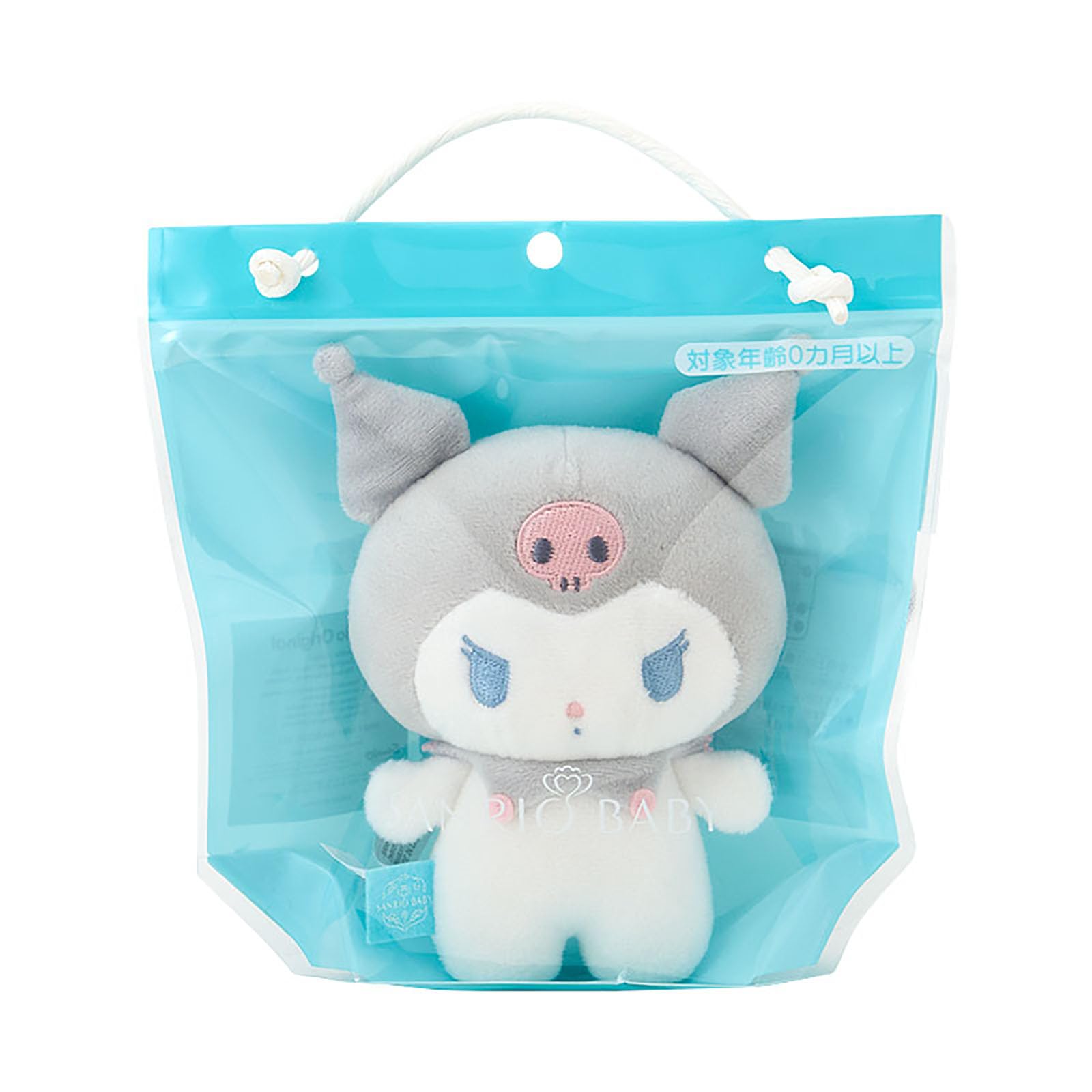 Sanrio Baby Kuromi Washable Mini Mascot Plush Rattle 5.3in Polyester