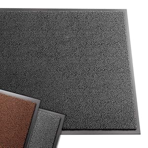 VOUNOT Felpudo Entrada casa, Alfombra Exterior para Puerta, Impermeable Antideslizante Lavable, Alfombra para Interior y Exterior, 90x120cm, Antracita
