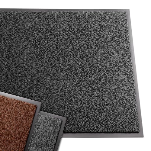 vounot® Tapis de Porte Paillasson d'Entree Interieur et Extérieur Tapis Antidérapant et Anti-Poussière Tapis d’entrée Imperméable Lavable 90x120cm...