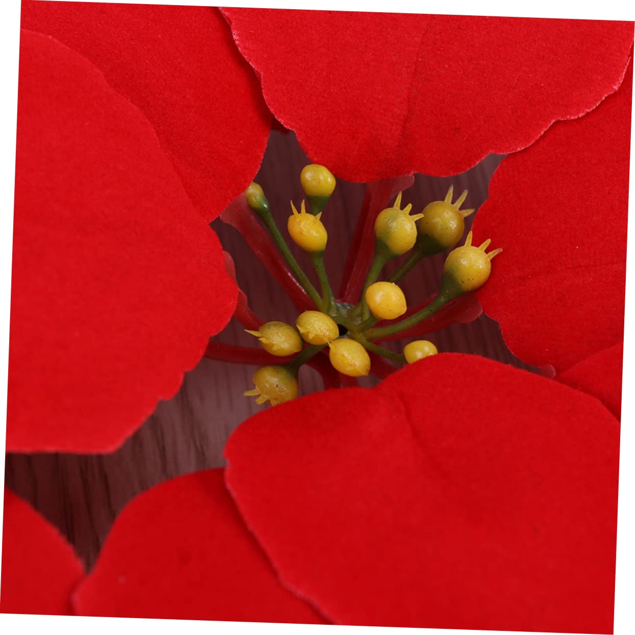 Künstliche Weihnachtsstern Blütenköpfe 50 Stück Für Weihnachtsbaum Türkranz Und Tischdekoration Außen Und Innendekor