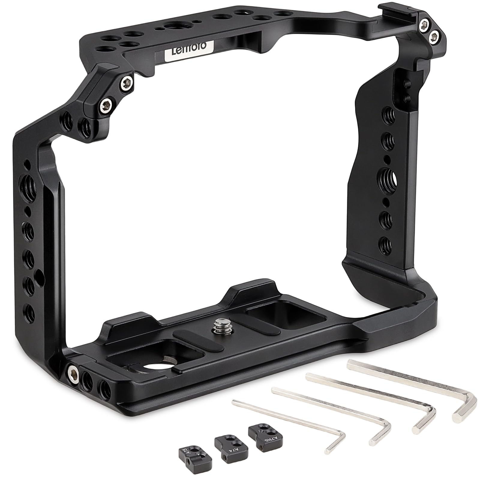Leftfoto Upgrade Metal Camera Full Cage for Sony Alpha A7R5/A7M4/A7S3/A7R4/A7R4A/A1/A9II/ A7R3/A9/A7M3/A7R2/A7M2 Protection Frame Rig with Arca Base,Video Cage for Vlog Video Shooting