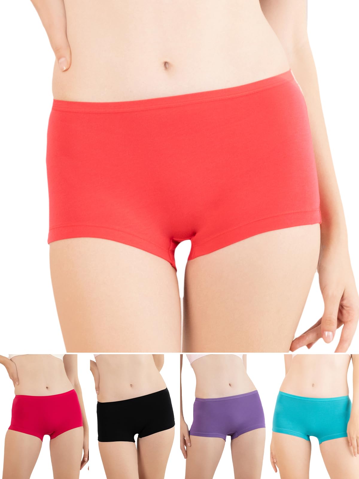 Cotton Women's Body Leg Boy Short Panties (Colors and Prints May Vary)