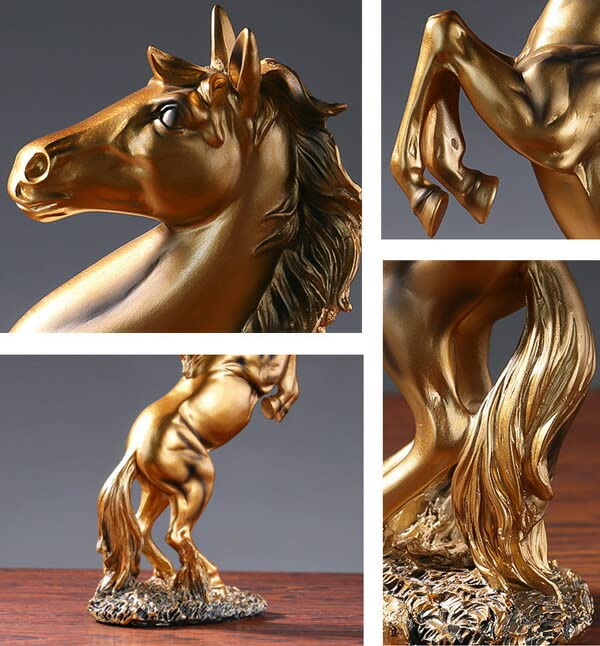 Amazon.co.jp: 跳ね馬 3カラー 馬 風水 置物 アンティーク 装飾