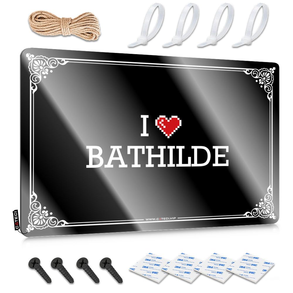 Rv Camping Accessories Sarcastic Matal Sign - I Love Bathilde Rustic Wall Art Custom Easy Hang For Gate(30X40CM)