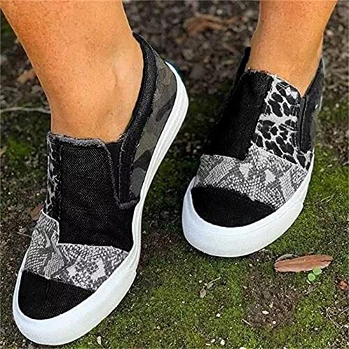 Womens Casual Comfortable Platform Loafers Lace Up Slip On Flat Boat Shoes Non-Slip Casual Driving Shoes Wedge Heel Comfort Round Toe Breathable Casual Shoes 3-Arch Support #TOP1