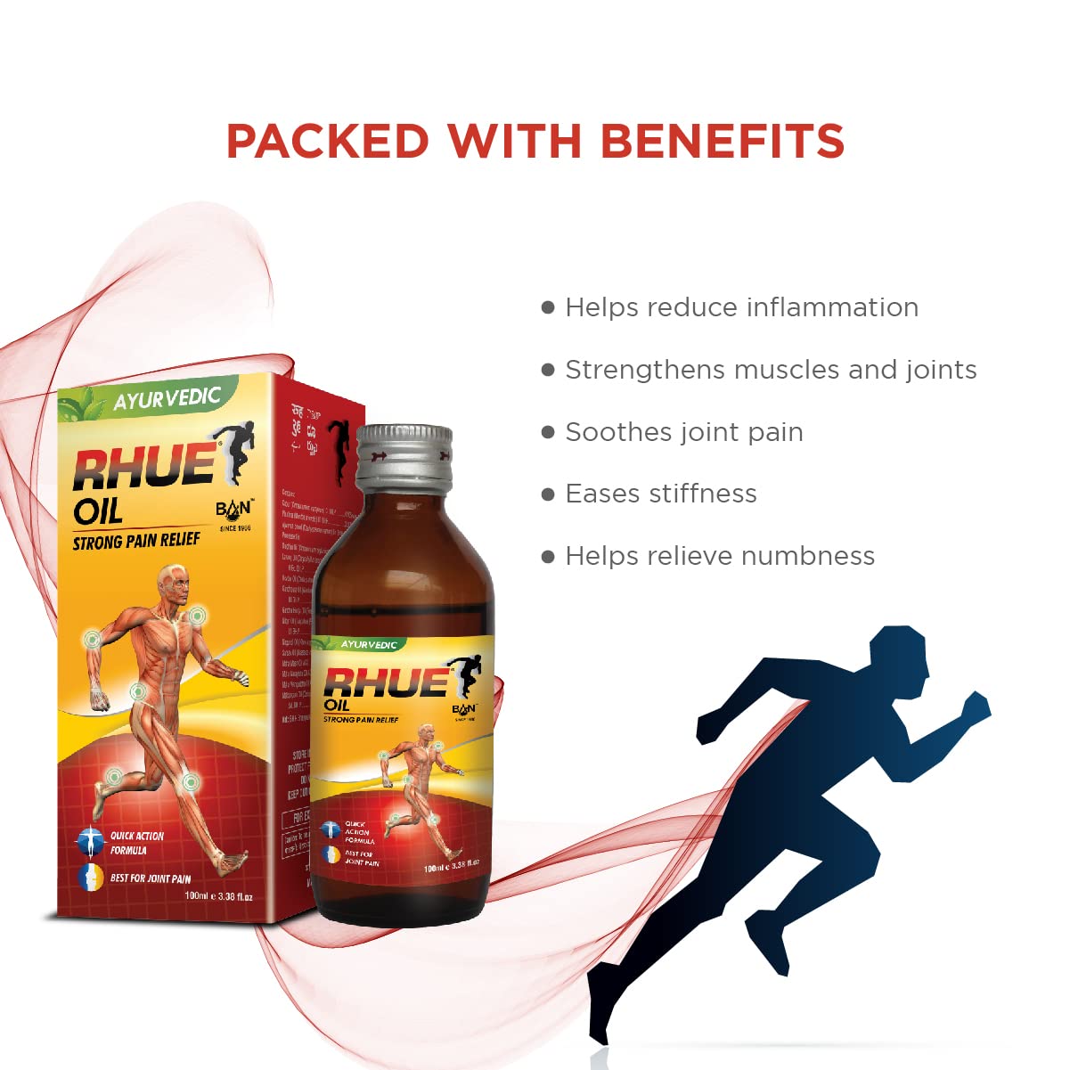 Rhue strong pain relief oil pack of 100ml 2 | Ajwain, mustard and clove oil extracts with natural herbs. Ayurvedic massage oil for knee/legs/shoulders/neck/back and joint. Ointment for men and women Rhue strong pain relief oil pack of 100ml 2 | Ajwain, mustard and clove oil extracts with natural herbs. Ayurvedic massage oil for knee/legs/shoulders/neck/back and joint. Ointment for men and women