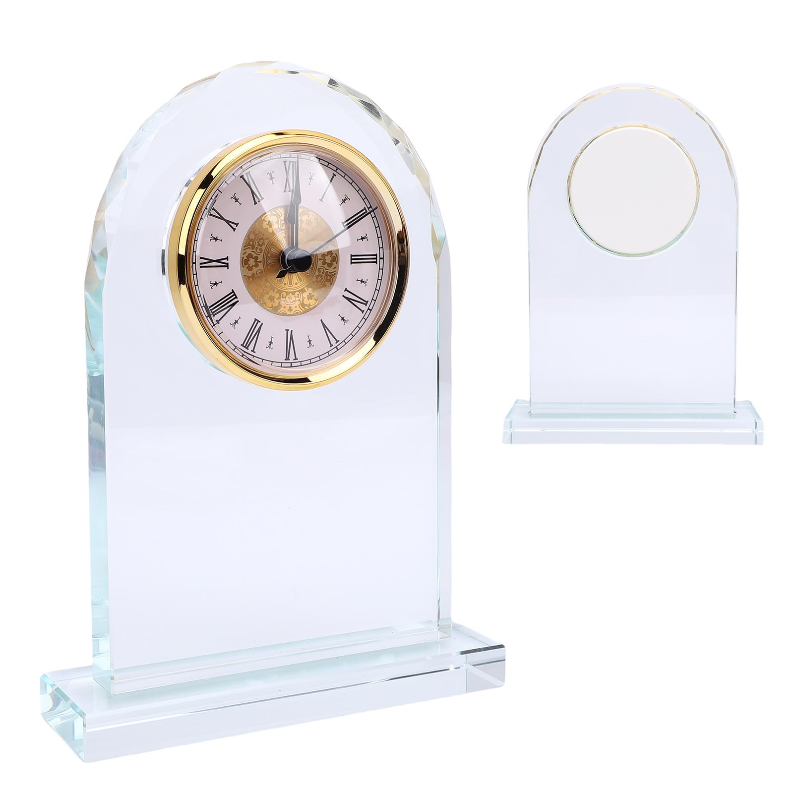 Brrnoo Reloj de Escritorio Decorativo con Placa Personalizada, de jubilación para Hombres y Mujeres, Homenaje a colegas, Profesores y Amigos, Base Estable y diseño Elegante para Oficina