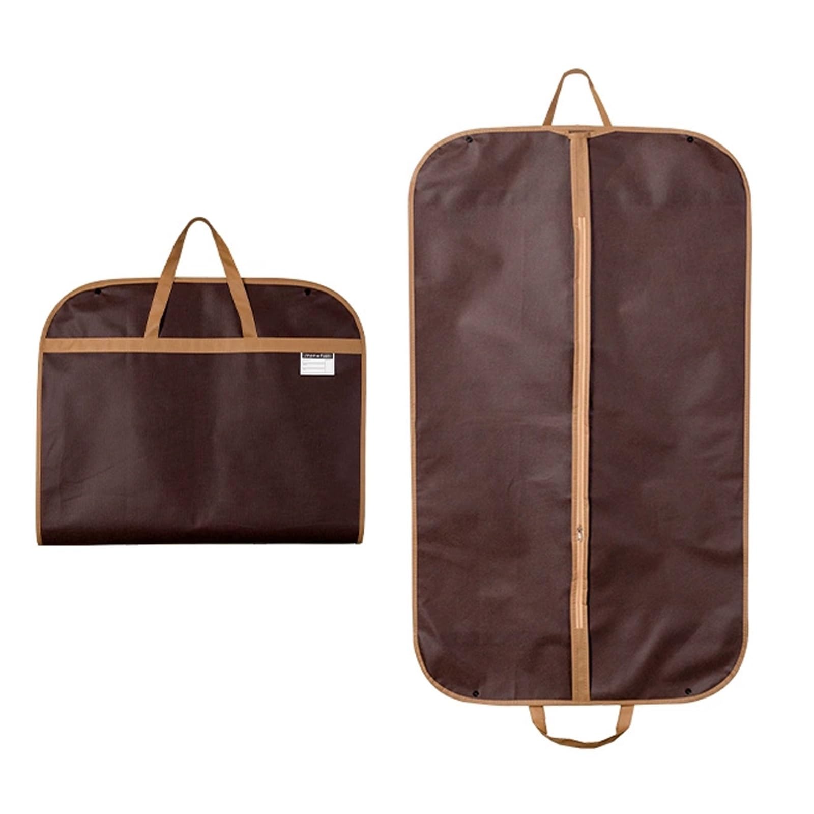 39 Travel Garment Bags - Waterproof Foldable Suit Bag For Business, Non-Woven Fabric, Portable Design - Ideal For Men's Travel(Brown)