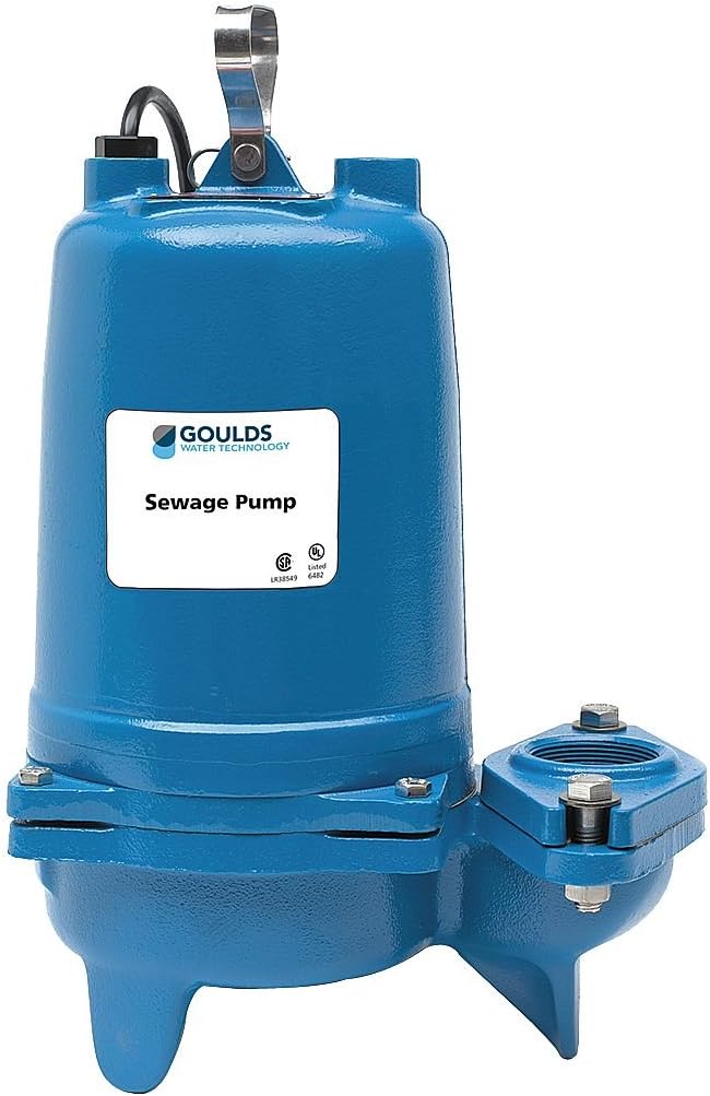 Goulds WS0534BF Submersible Sewage Pump, ½ HP, Three Phase, 460 V, 1.7 Max Amps