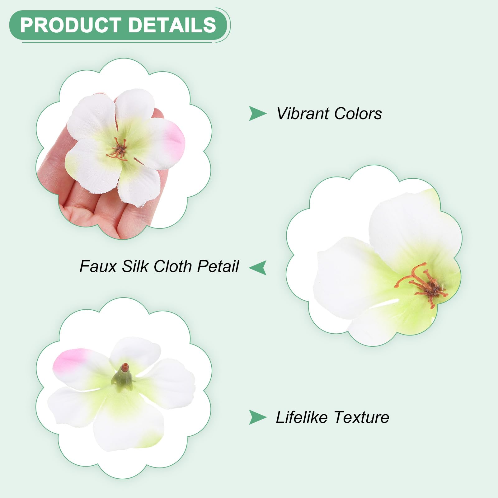 M METERXITY 100-Pack Artificial Orchid Flower Heads - Image 2