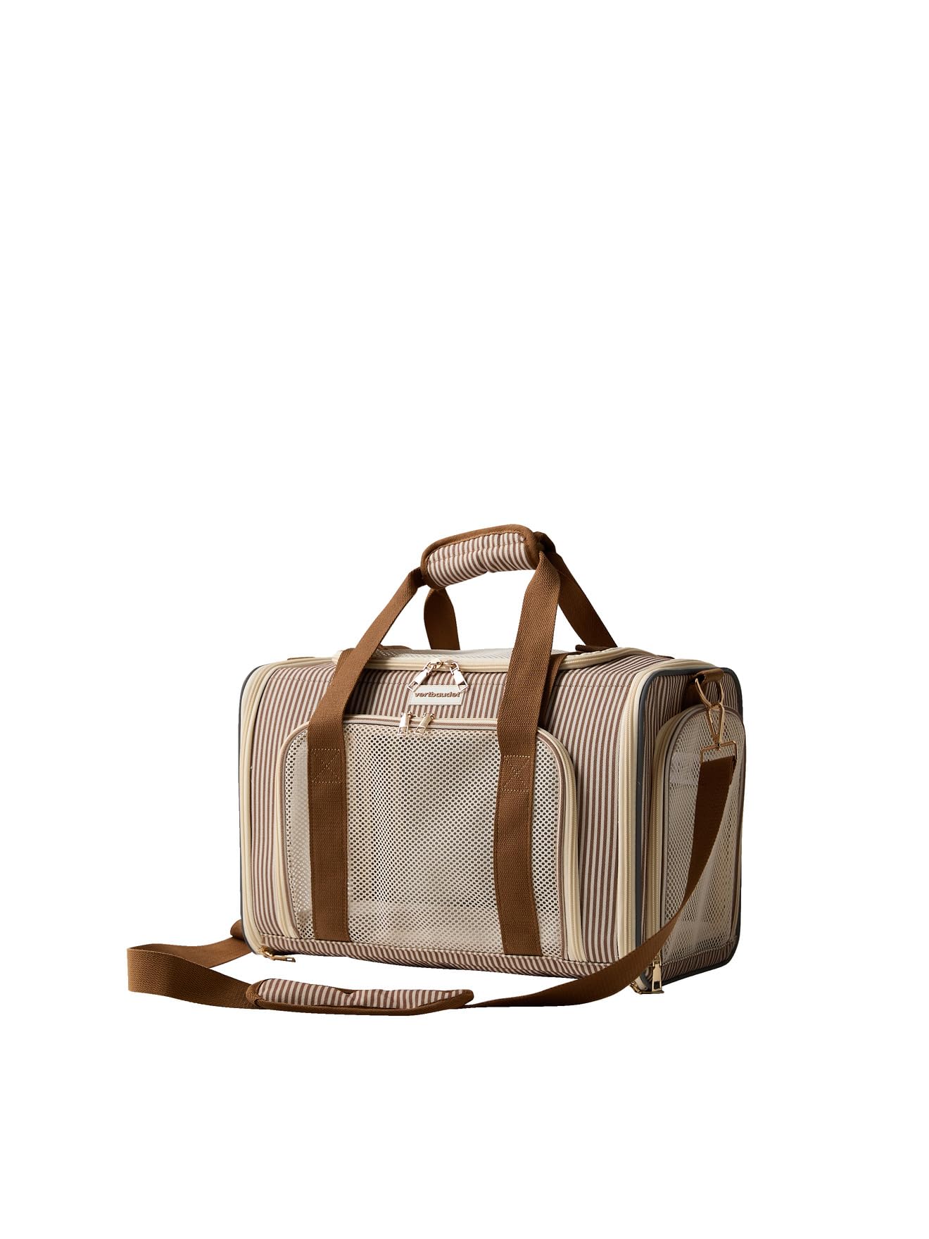 VERTBAUDET Sac à Dos Transport Animal rayé Beige TU