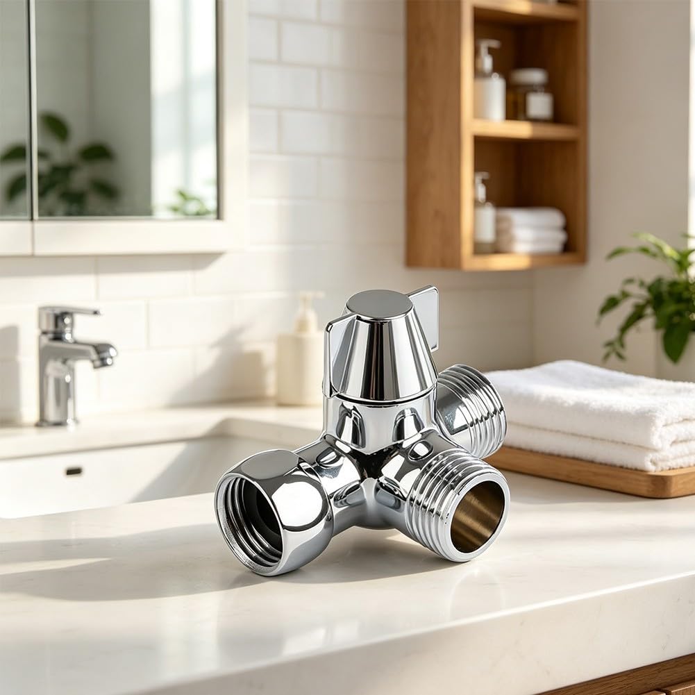 Adaptador para ducha 3 Salidas para montaje Brazo Adaptador(silver)