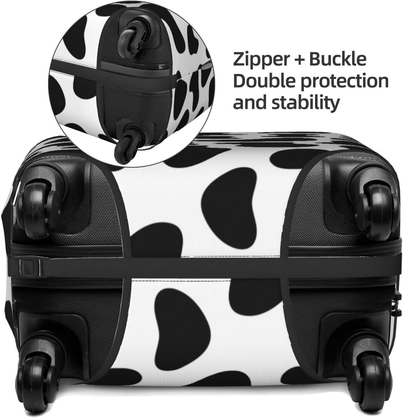 review SEAEAGLE Cow Texture Cow Print Travel Luggage Cover Luggage Suitcase Protector Fits 18-32 Inch Baggage Trunk Case