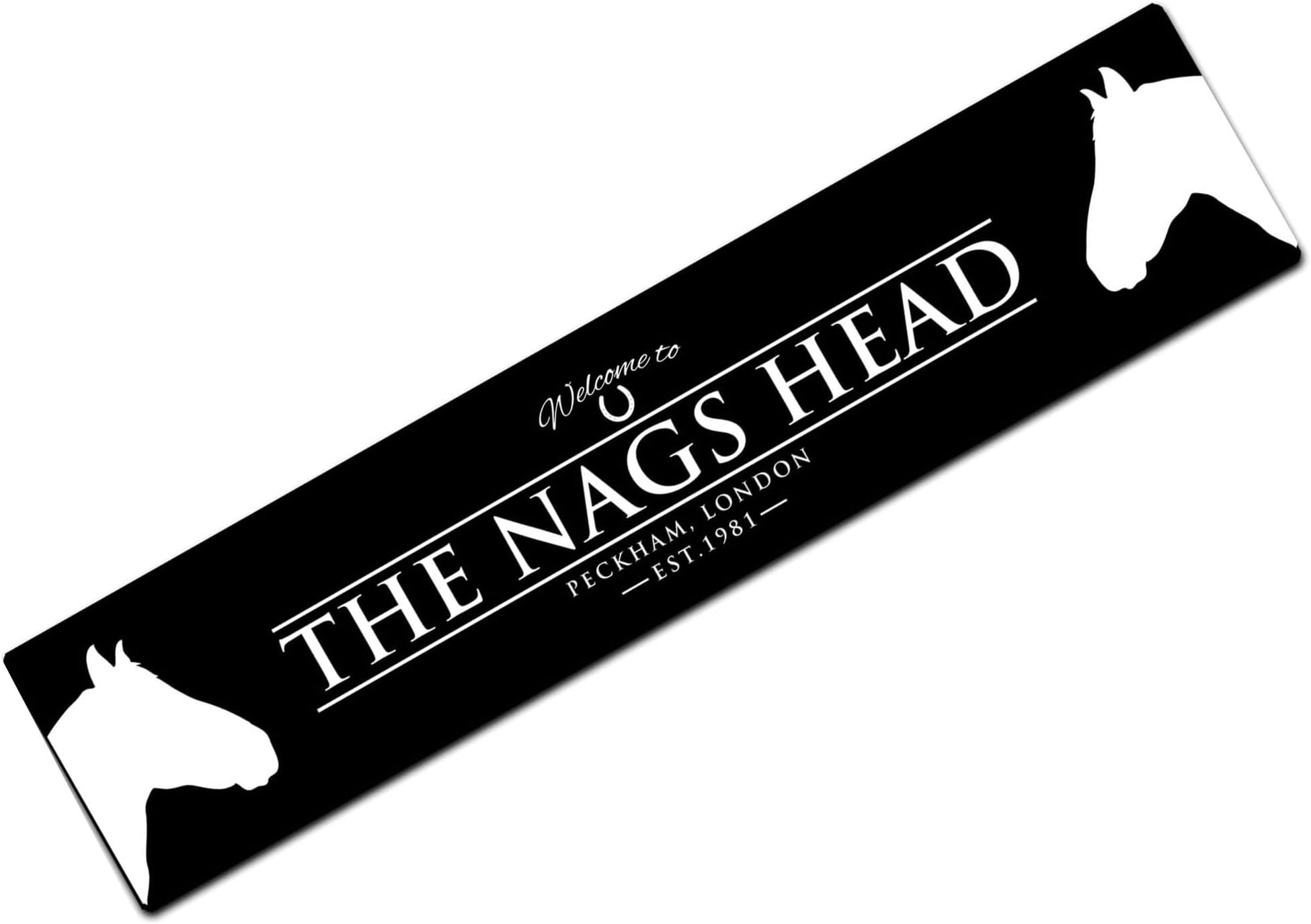 Artylicious Personalised SMall Bar Runner Mat - The Nags Head printed home bar mat L712