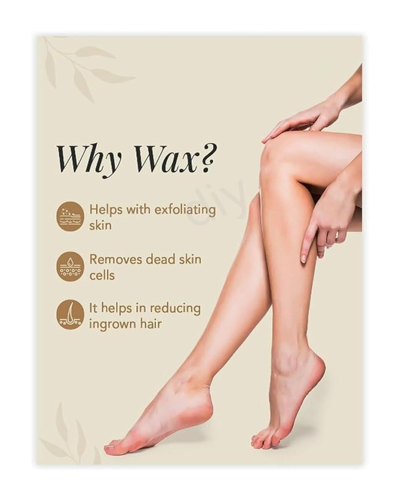 FOPURE Hair Removal Waxing Benefits Educational Poster Canvas Wall-Art for Beauty Salon and Spa Clinic