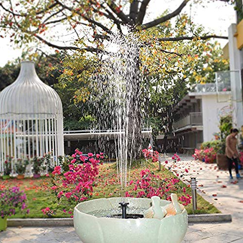 Ajcoflt Bomba de fonte de banho solar para pássaros, Fonte solar com 4 bicos, Bomba de fonte Bomba d