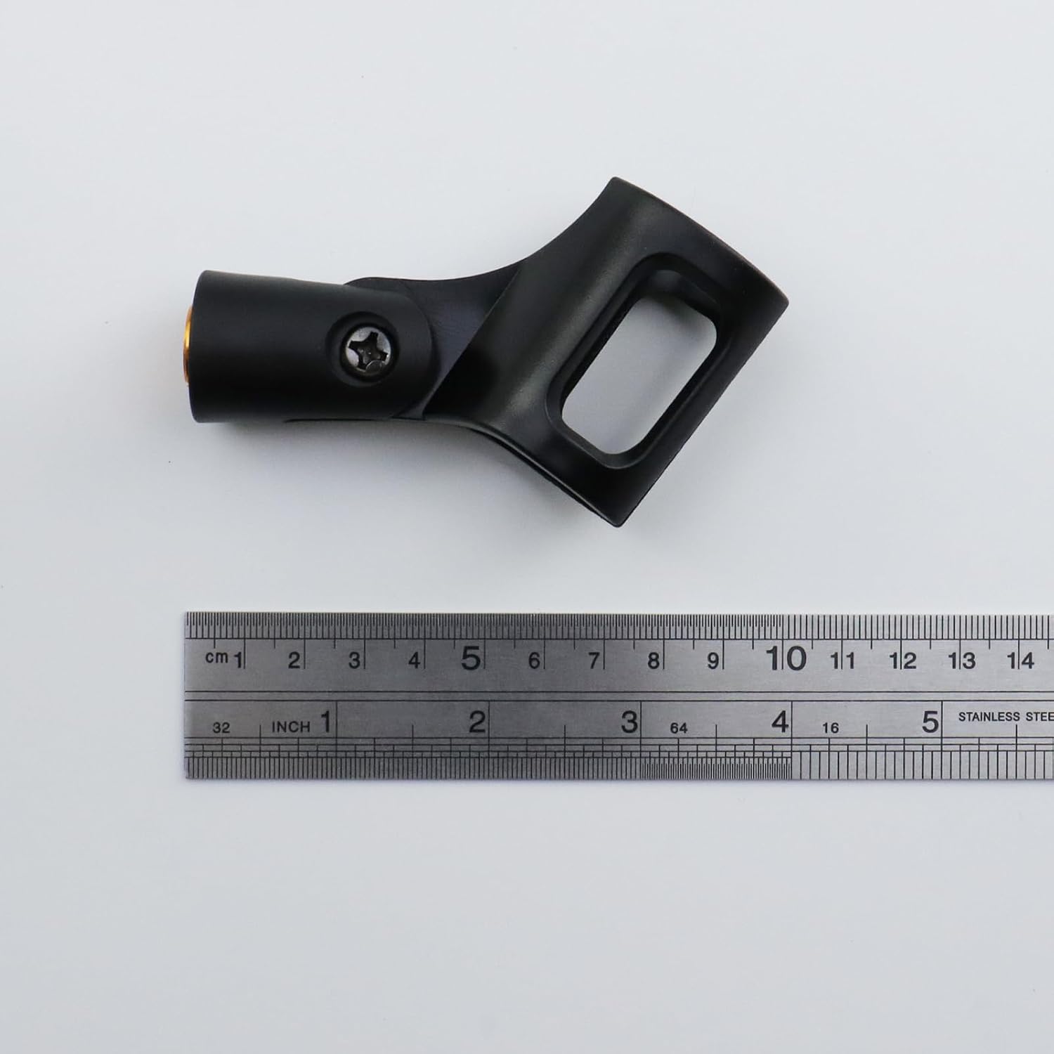 4Pcs Microphone Clip Rubber Flexible Mic Holder Handheld Wireless Adjustable Angle Mic Holder with 5/8" Male to 1/4" Female Screw Adapter (Black, Square Clip) image 5