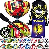 Visita nuestra tienda Flames N Games en Amazon para ver la gama completa de diábolos y accesorios que tenemos disponibles, así como la enorme gama de otros juguetes de habilidades de circo, malabares y equipo de spinning de fuego