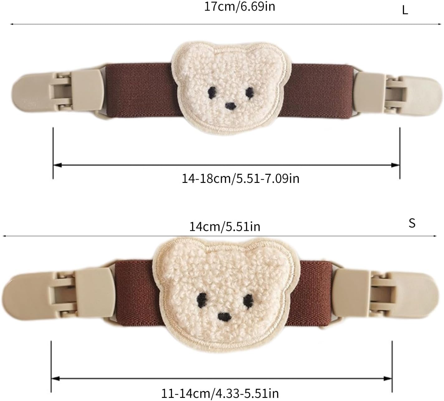 REDYY Elastic Baby Suspender Pants AntiSlip Strap Clip Toddlers Clothing Backpacks Shoulder Strap Pants Cute Bear Clip Shoulder Str