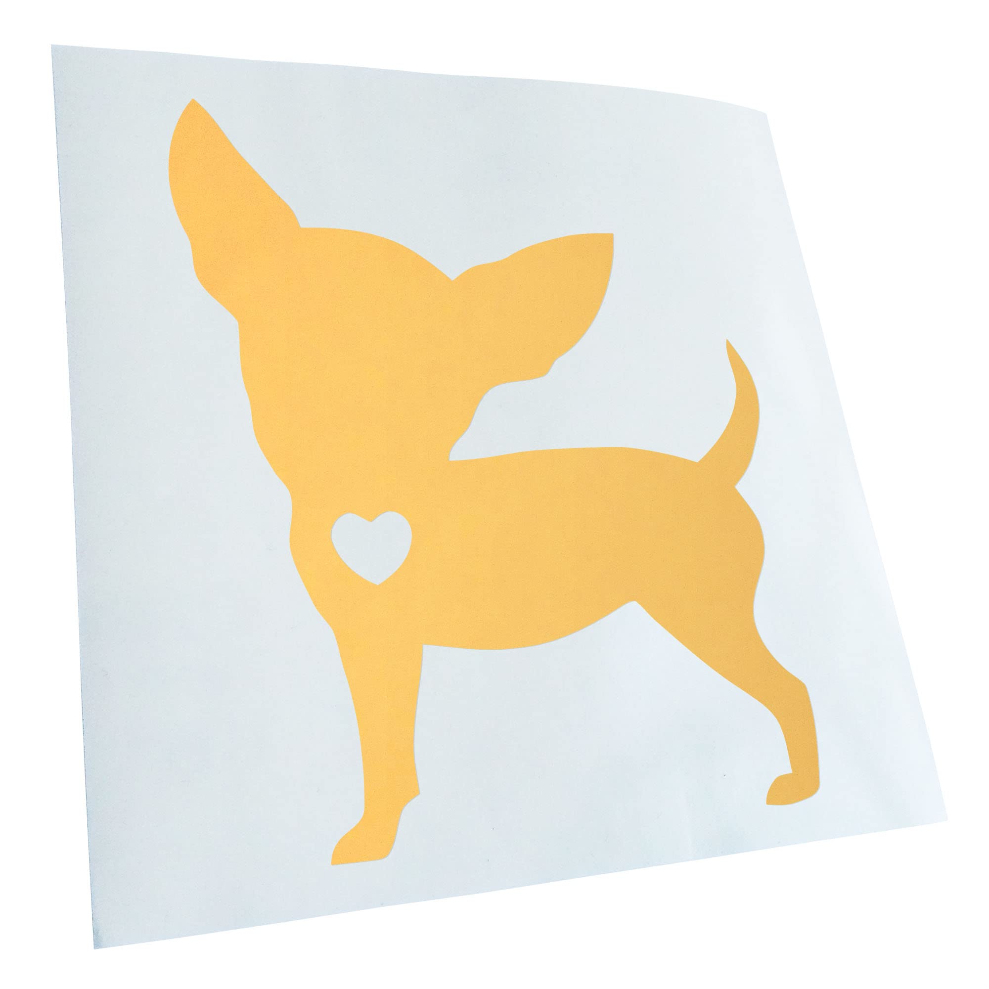 Kiwistar - Car Sticker - Cream - 40 x 33 cm Chihuahua Love Silhouette - Rear Window Car Sticker Weatherproof for Car Truck Moped Truck - Sticker Exterior Self-Adhesive Tuning Accessories for Window