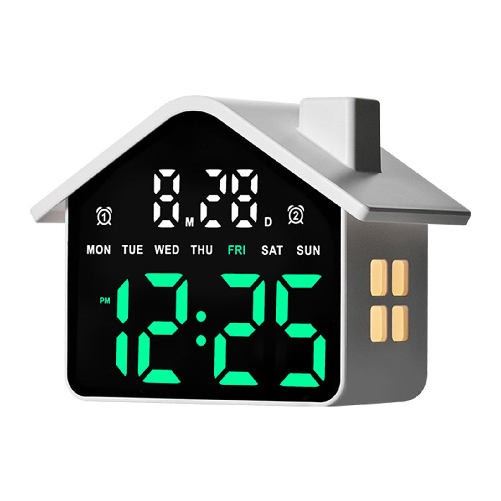 ZEPFJHE LED Digital Alarm Clock with 4 Brightness Dimmer Sound Electric Desk Clock for Bedroom Living Room Offices Bedside Clocks for Bedroom
