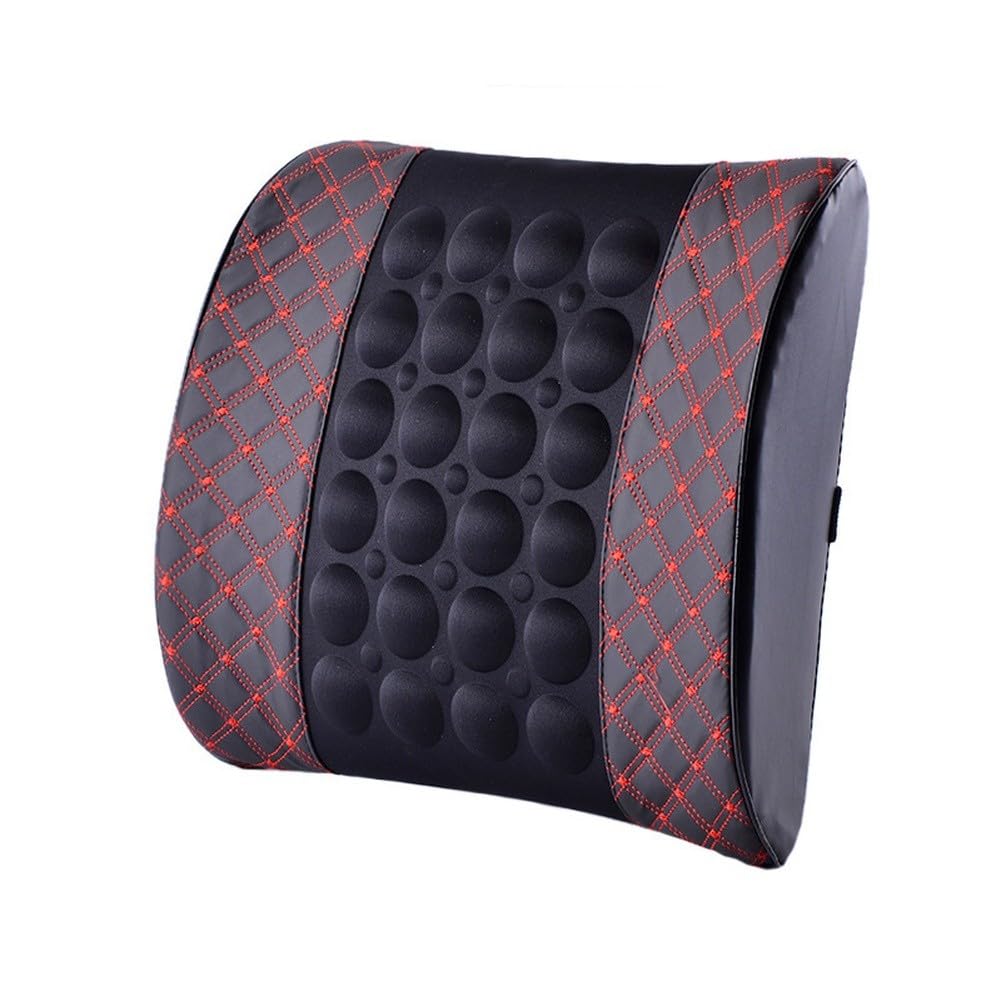 Auto Massaggio Elettrico Supporto Lombare Posteriore Con Motori Vibrazioni Ergonomico PU Memory Foam Per Auto Seat Lungo Drive Relief