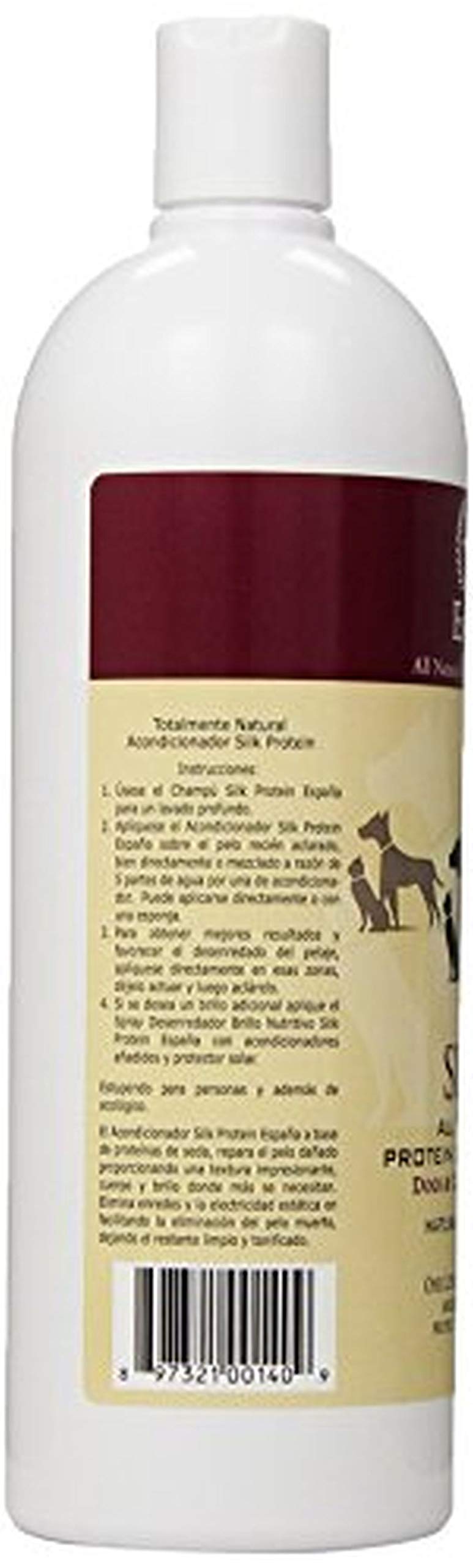 Espana Silk ESP1020DC Acondicionador de proteína de seda especialmente formulado para perros y gatos, 33.8 onzas