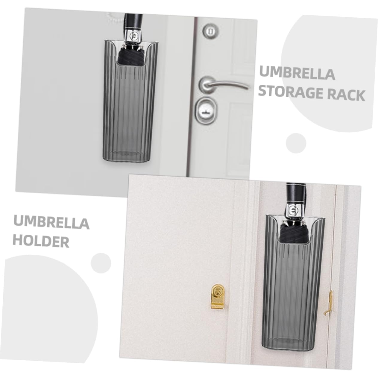 RORPOIR 2pcs Wall Mounted Umbrella Storage Holder Space-saving Organizer for Indoor Use Stylish Minimalist Design Easy Installation Deep Umbrella Storage Box