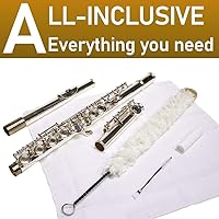 Vista 3 de Libretto Flute - Kit de limpieza y cuidado todo incluido + paño de pulido de microfibra Libretto para instrumentos musicales, 3 tamaños en 1