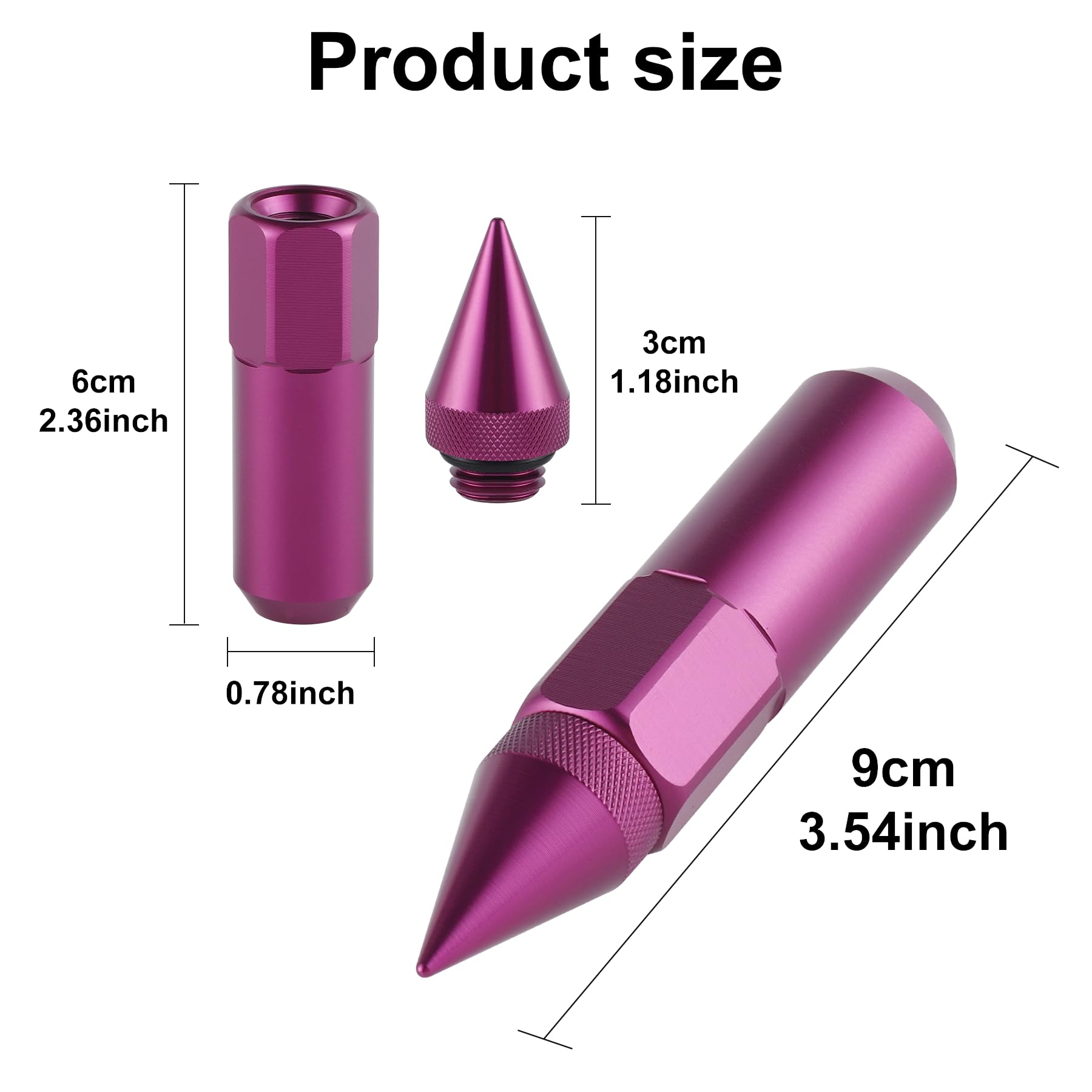 Amazon.com: SINGARO 20PCS M12X1.25 Wheel Lug Nuts, Cap Spiked