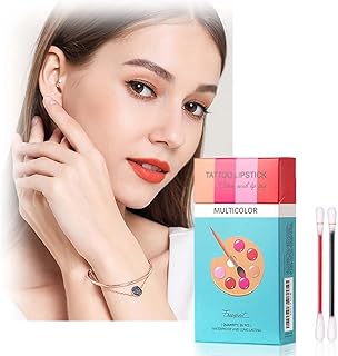 LELEBEAR Lápiz labial de tatuaje, hisopo de a...