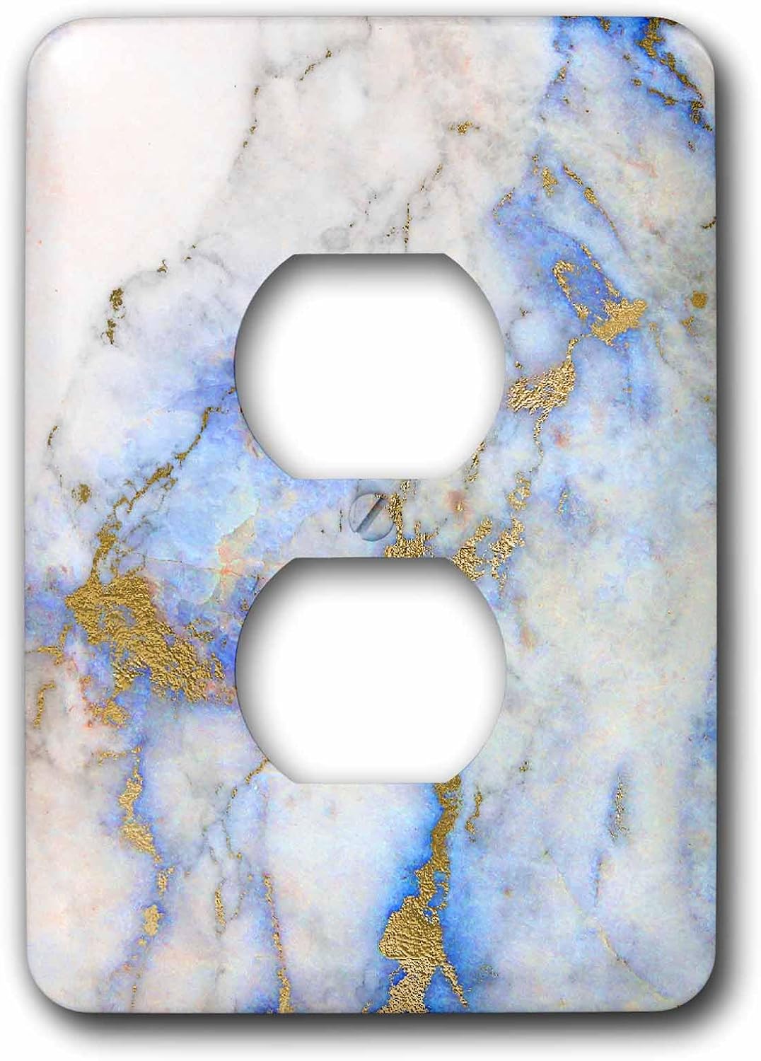 3dRose Image Of Chic Trendy Blue and Gold Marble Agate Gemstone Quartz double toggle switch