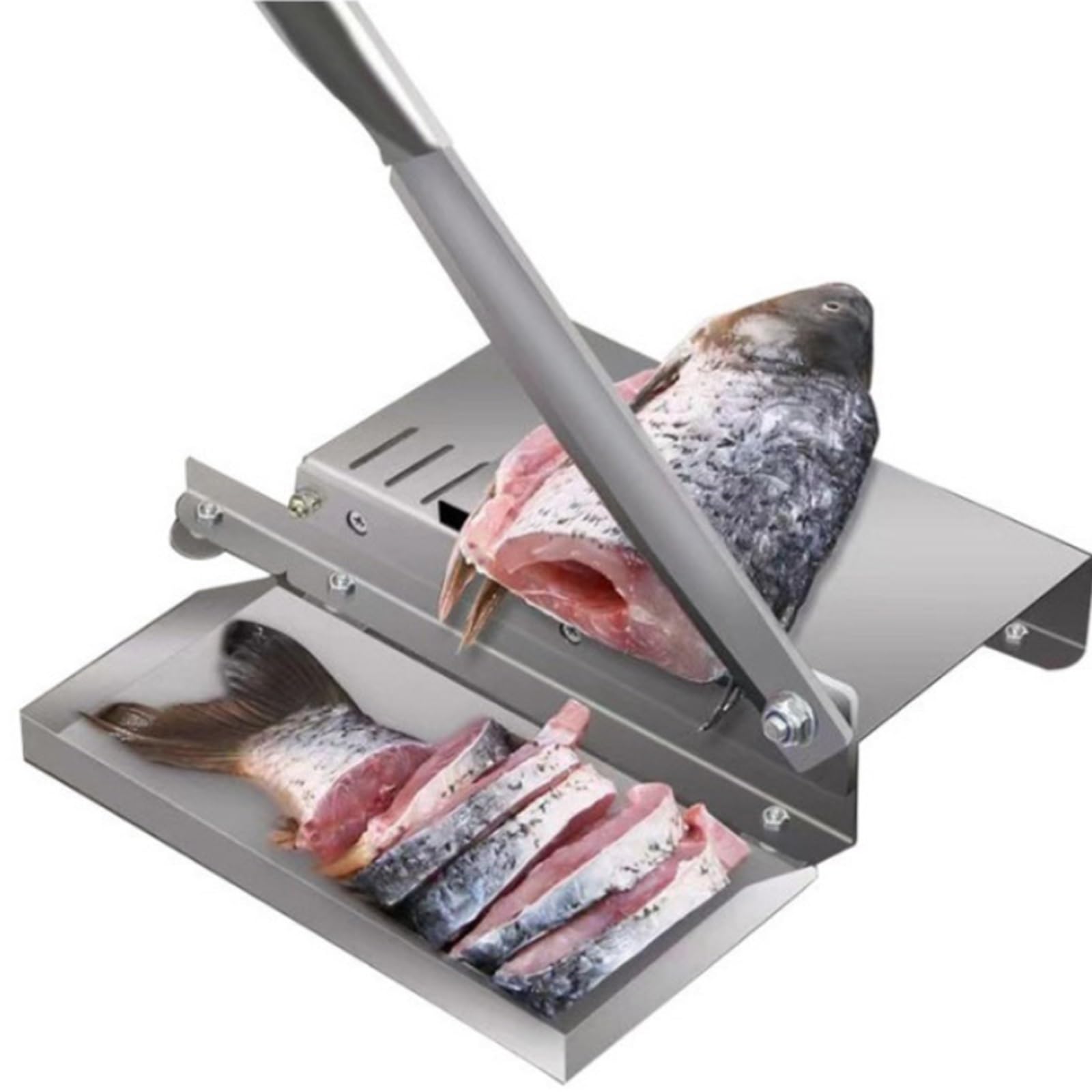 Manuelle Knochensäge, Edelstahl-Fleischschneider für gefrorenes Fleisch, Gemüse und Knochen, robustes Hand-Schneidewerkzeug, ideal für die Küche