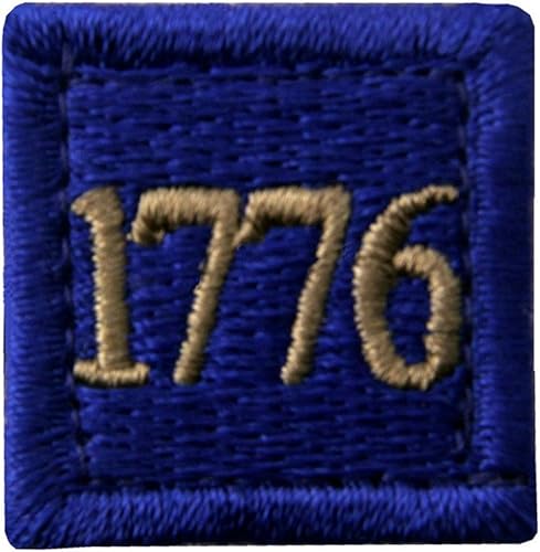 1776 American Independence Emblem Tactical USA Moral Bordado Apliques Sujetador Gancho & Loop Patch - Azul