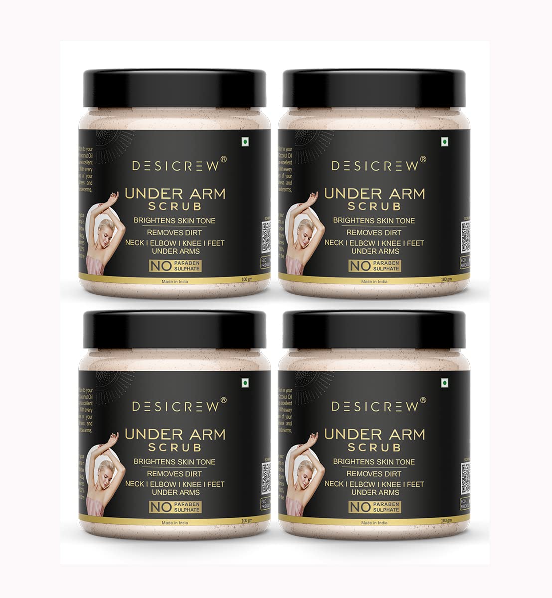 Desicrew UnderArms Scrub Tan Removal Removes Dirt & Dark Spot Removal 400 Gm Scrub (400 g)-picture-34