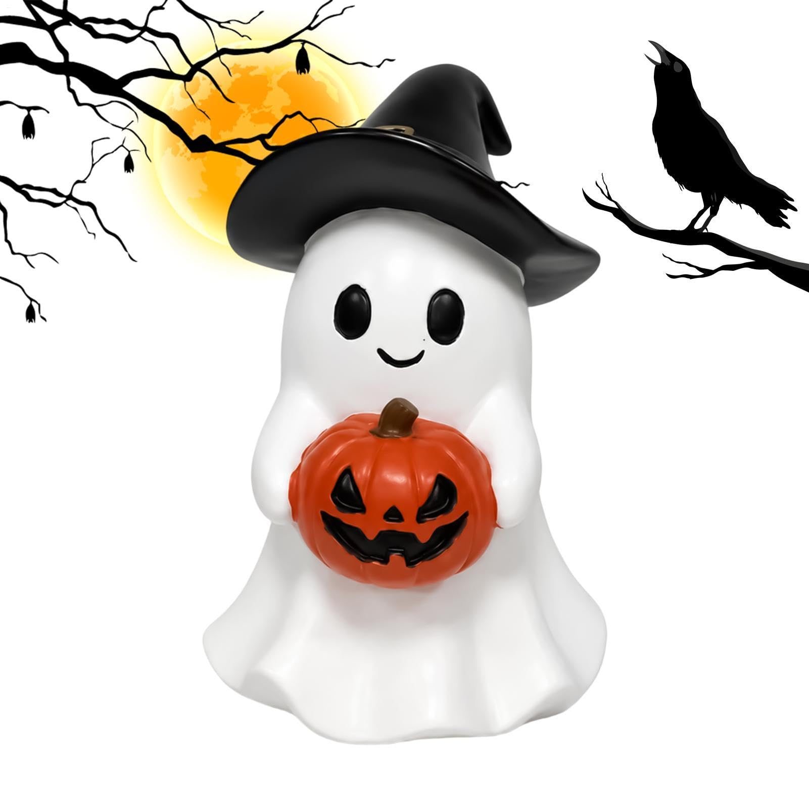 Halloween résine décorative mignonne : statue fantôme et ornements de table