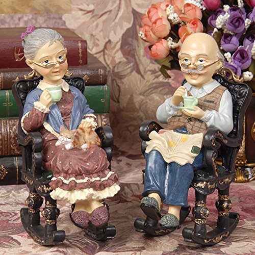Golden Marriage Couples Wedding Cake Toppers Figurines Collectibles for Parents