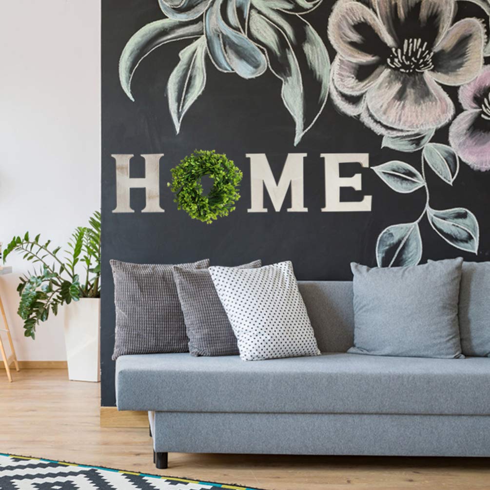 Homoyoyo Adorno Colgante de Madera Blanco Letras Home para Decoración de Pared en Oficina en Casa y Fotografía, Diseño Único y Elegante