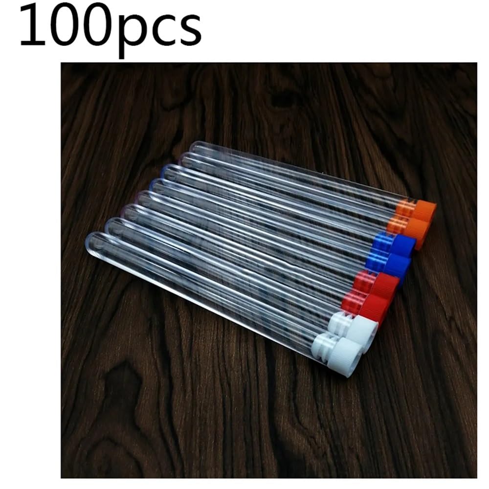 Laborausstattung und -bedarf 100 teile/los Labor 15x150mm Laborbedarf Durchsichtigen Kunststoff Reagenzgläser Fläschchen Mit Farbkappen Leere Röhrchen