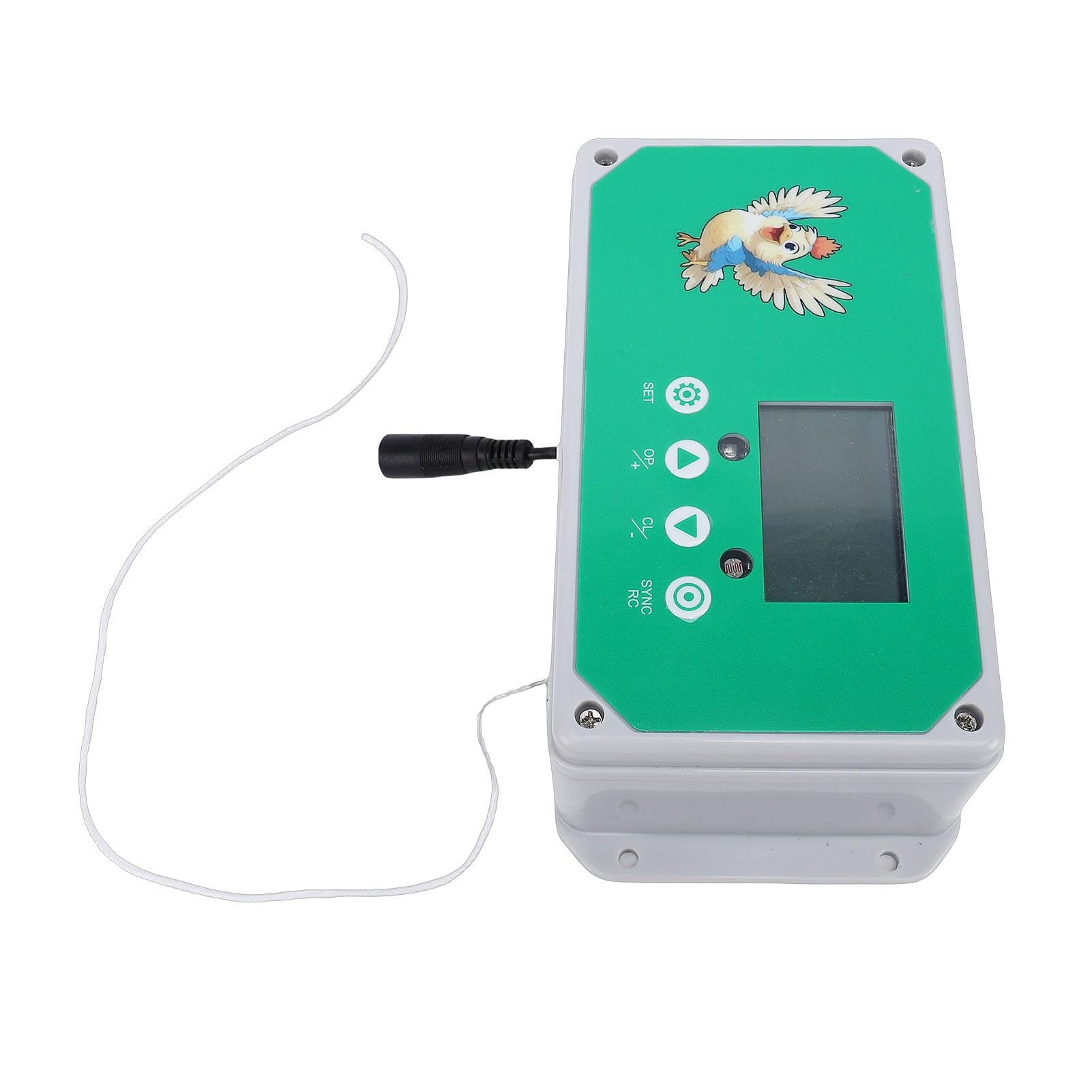 TOPINCN Automatischer Hühnerstall-Türöffner, Programmierbarer Timer, Fernbedienung 50 M, LED-Anzeige, EU-Stecker 100-240V