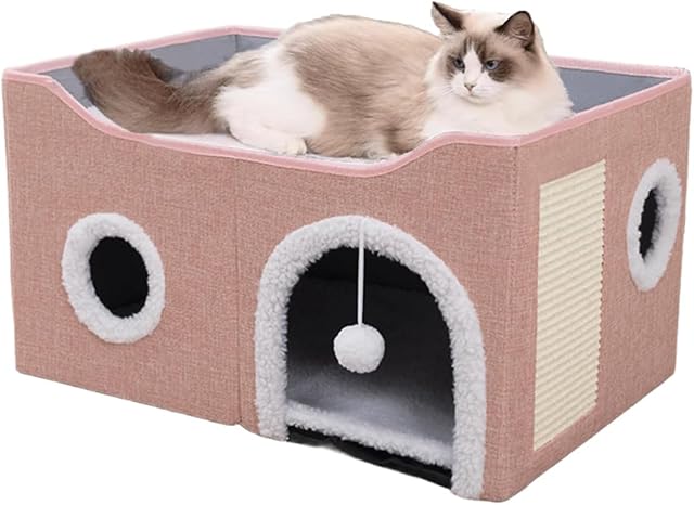 ERNAN Casa Gatos Interior, Cama para Gato