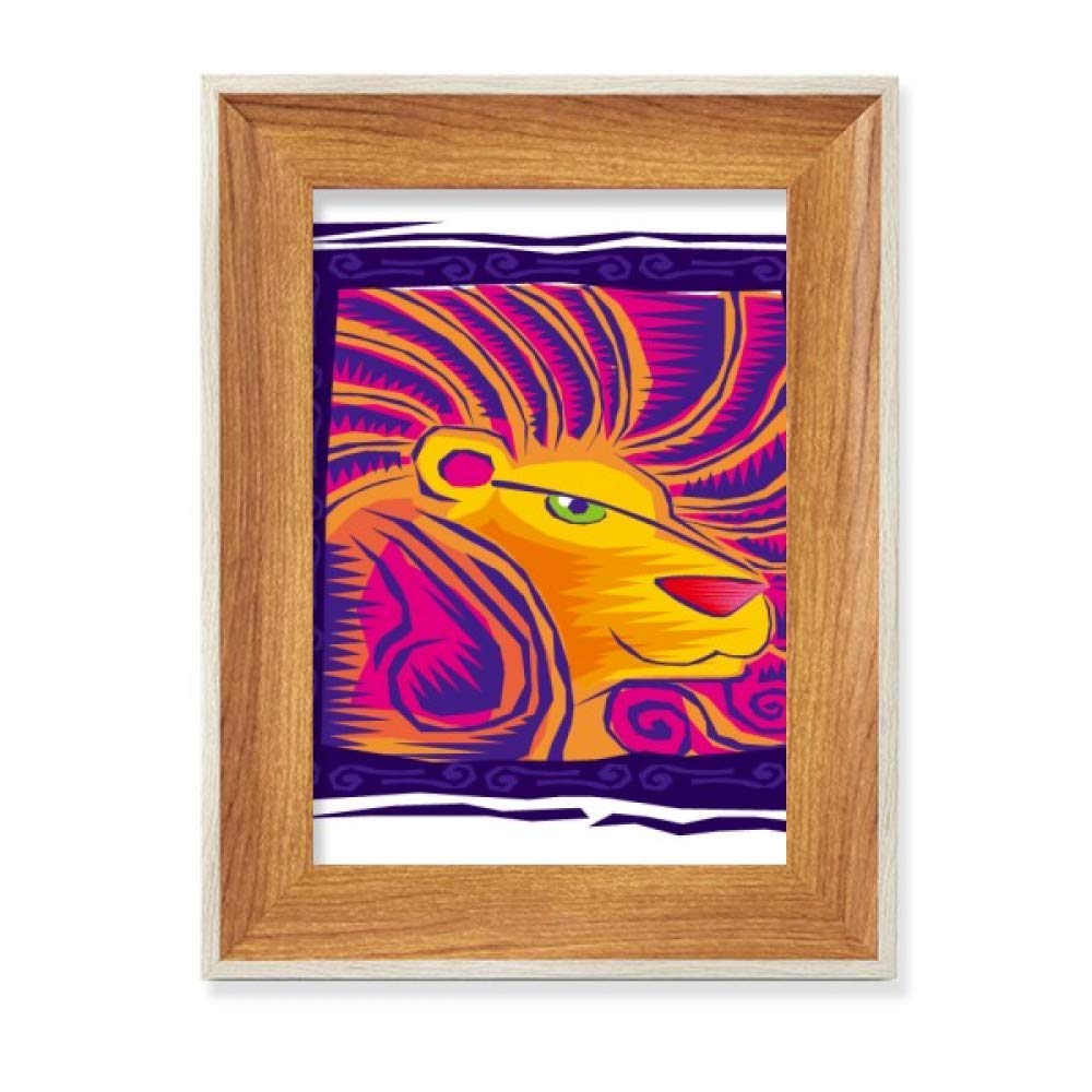 Cadre bois gravé constellation Leo Mexicon pour salon et chambre